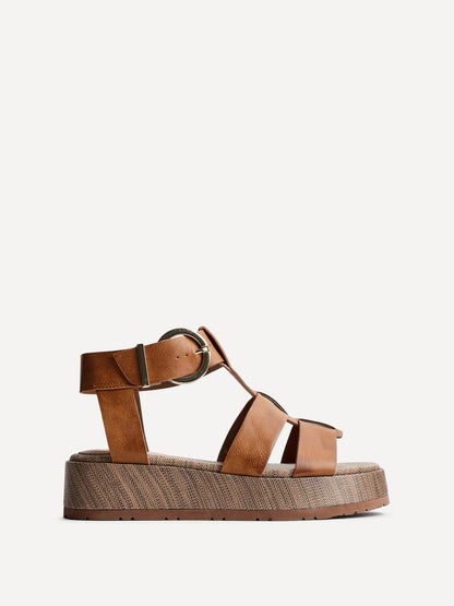 Tori Tan Gladiator Flatform Sandals