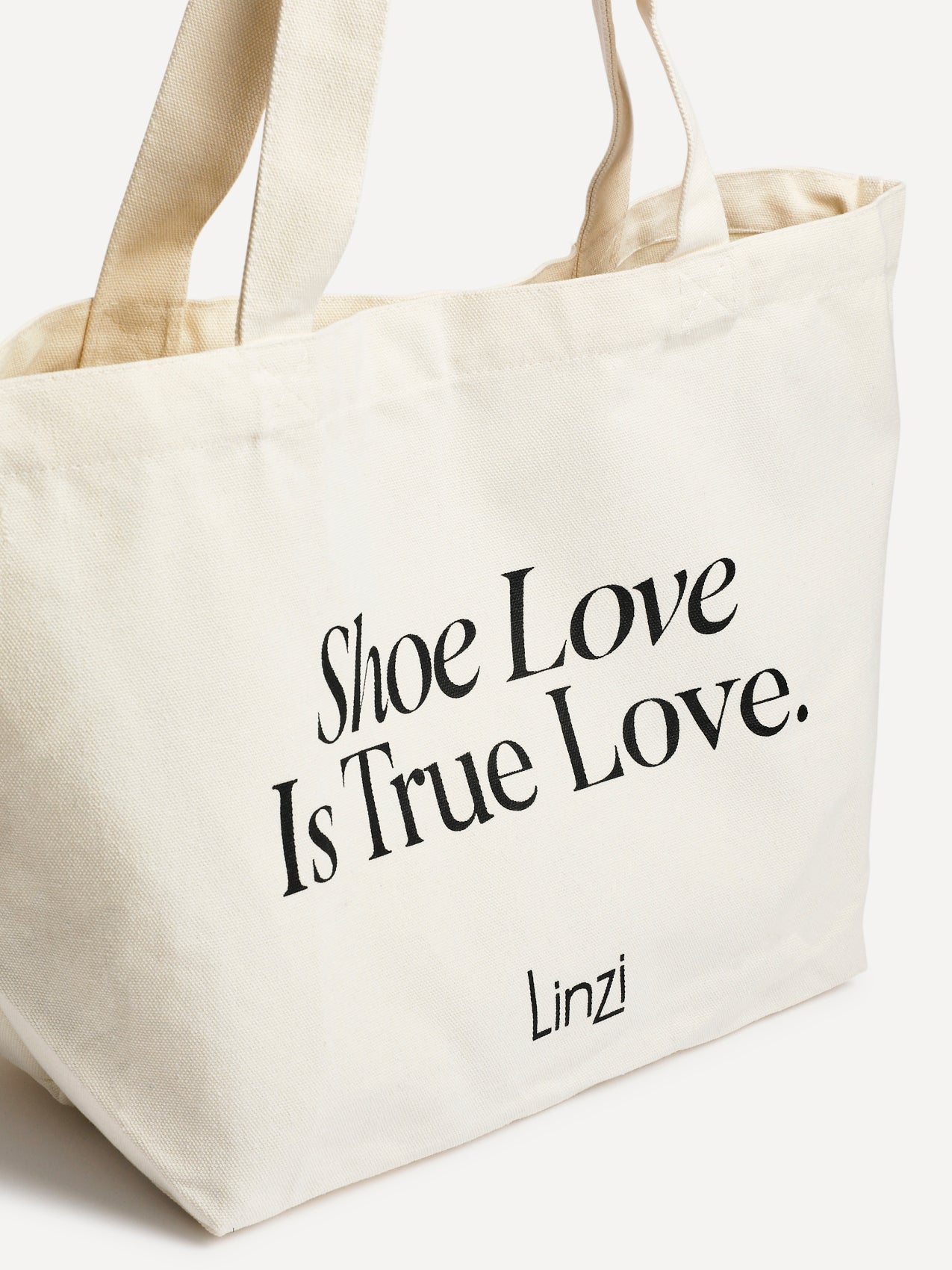 Linzi Beige Canvas Tote Bag