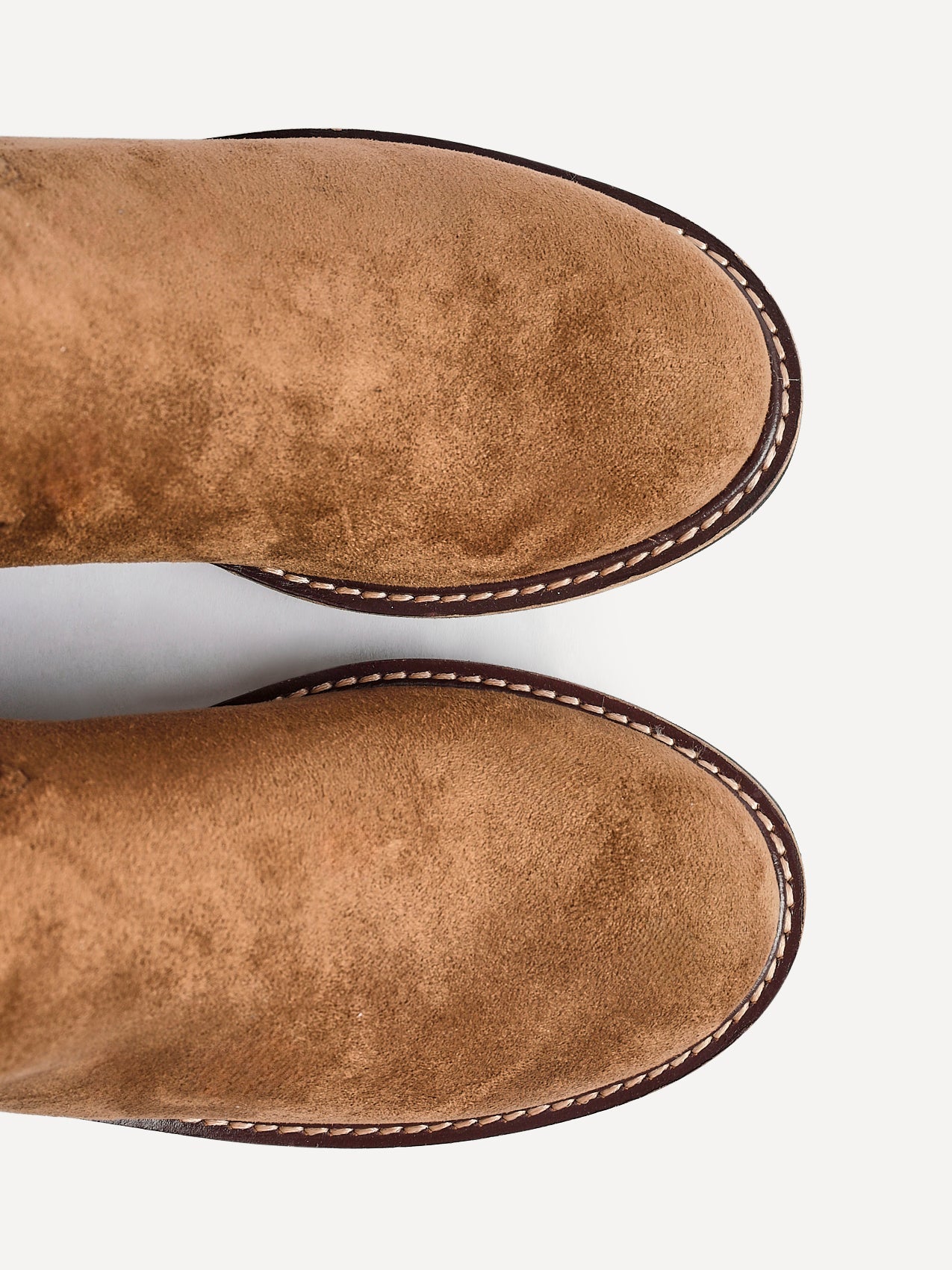 Trish Sand Faux Suede Wedged Ankle Boots