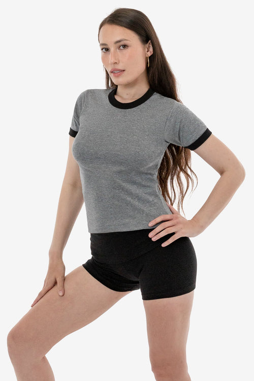 BR310 - Tri-Blend Rib Women's Ringer Tee