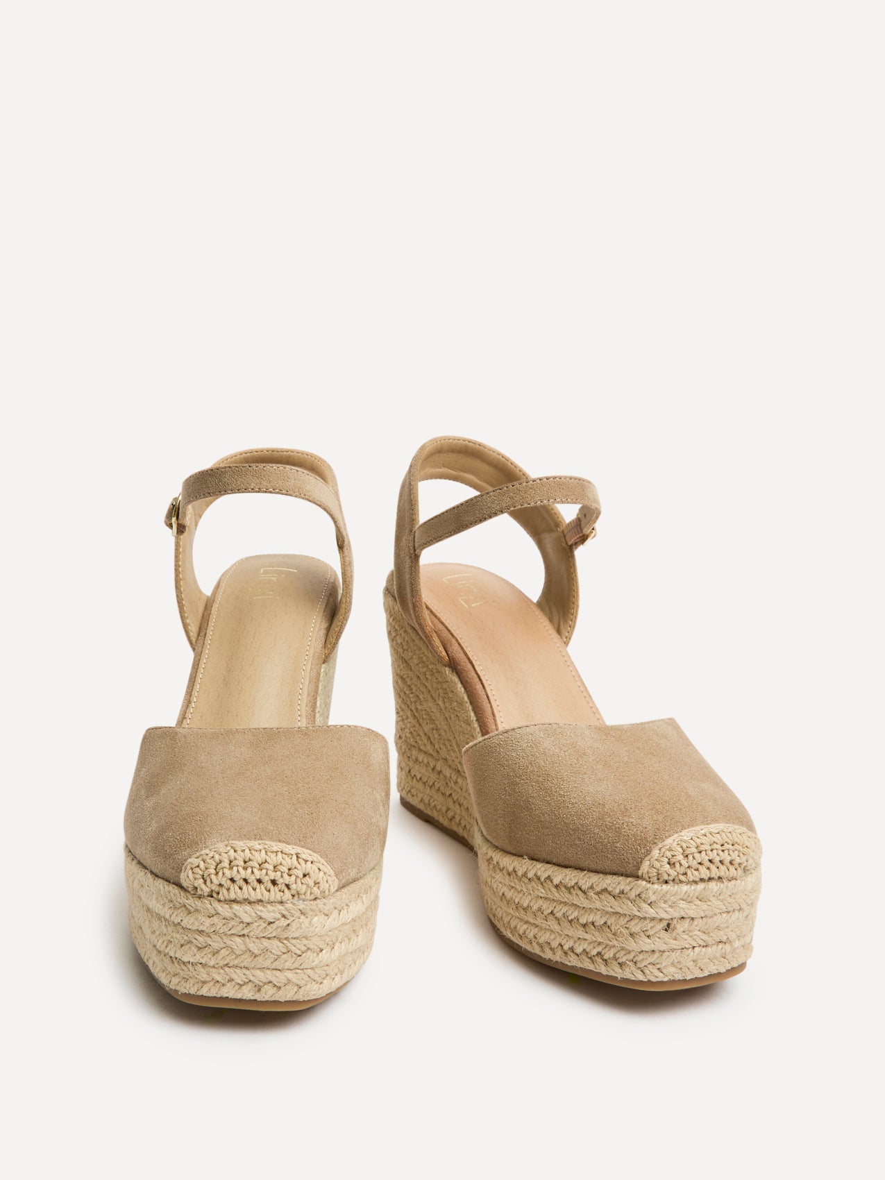 True Taupe Faux Suede Espadrille Wedges