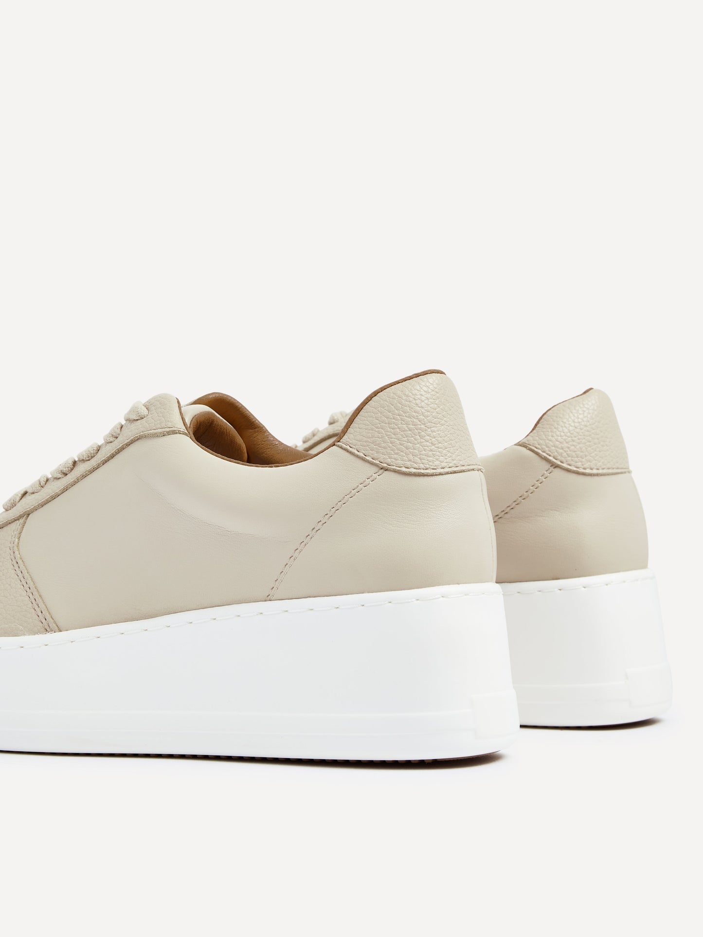 Twiggy Nude Faux Leather Trainers