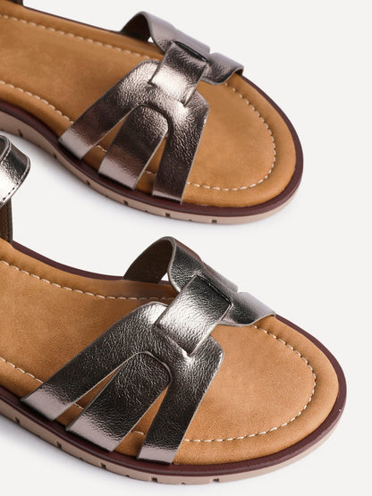 Twirl Wide Fit Pewter Sandals