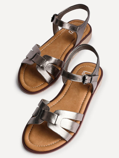 Twirl Wide Fit Pewter Sandals