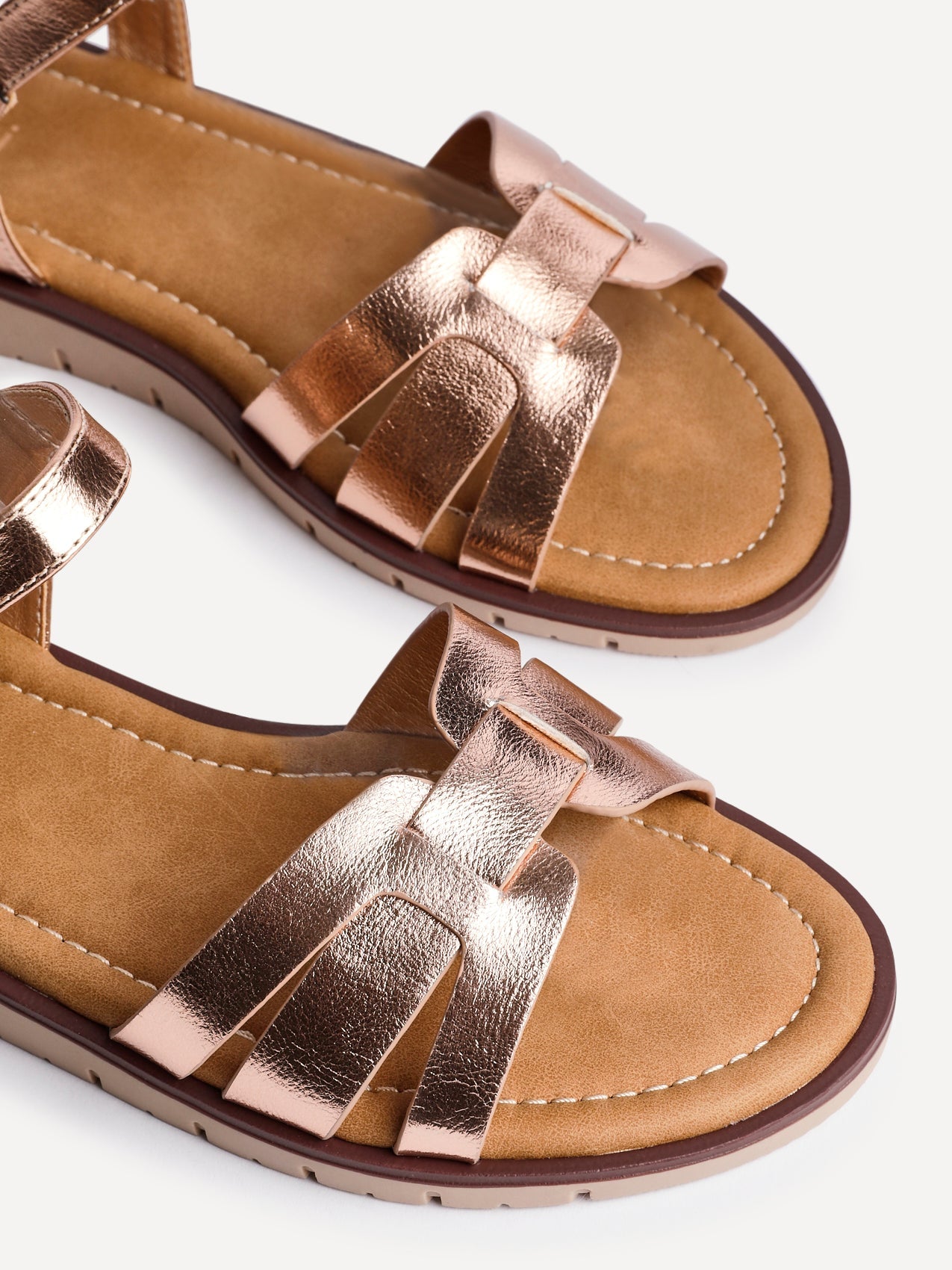 Twirl Wide Fit Rose Gold Sandals