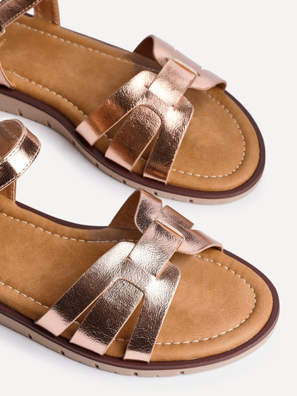 Twirl Wide Fit Rose Gold Sandals