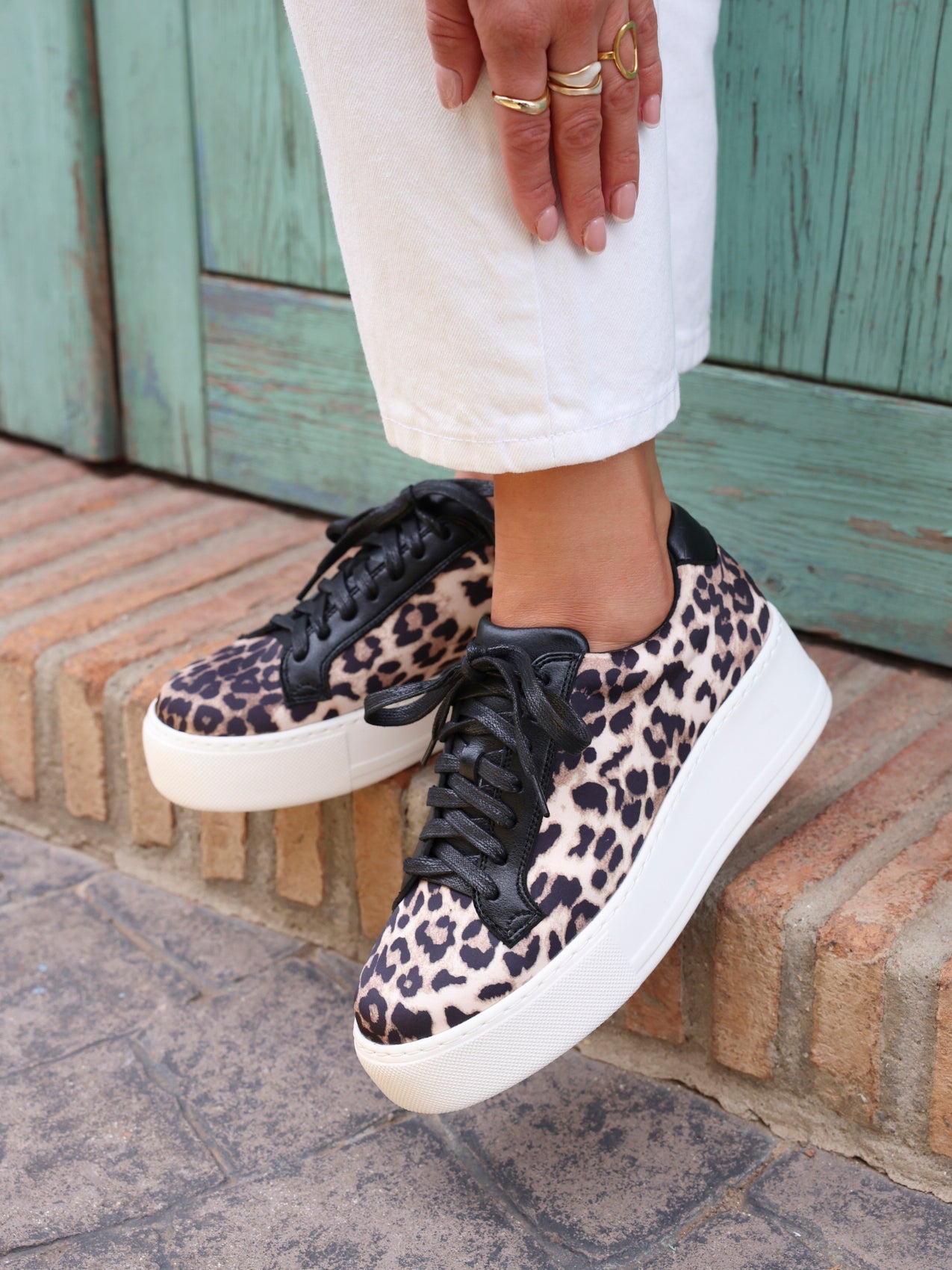 Twyla Leopard Print Trainers