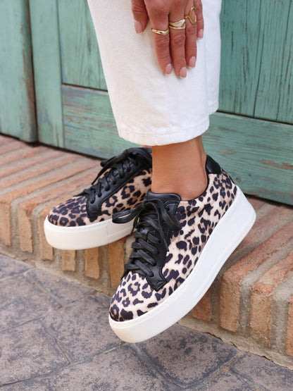 Twyla Leopard Print Trainers