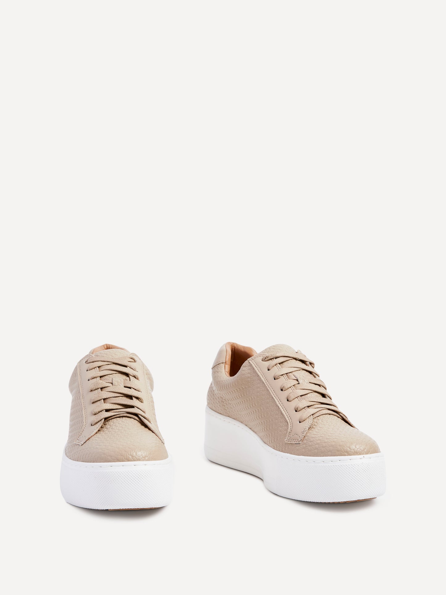 Twyla Mocha Faux Leather Trainers