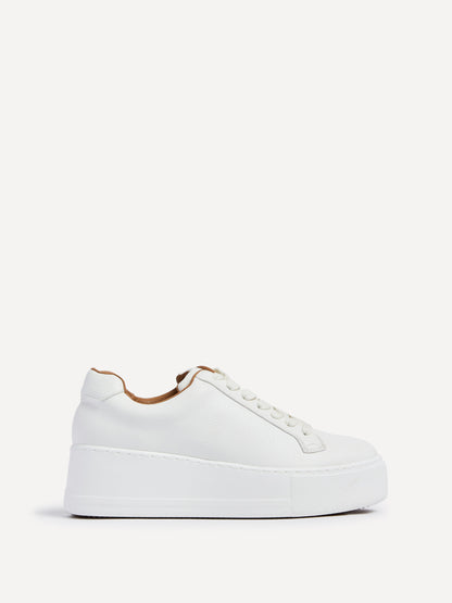 Twyla White Faux Leather Trainers