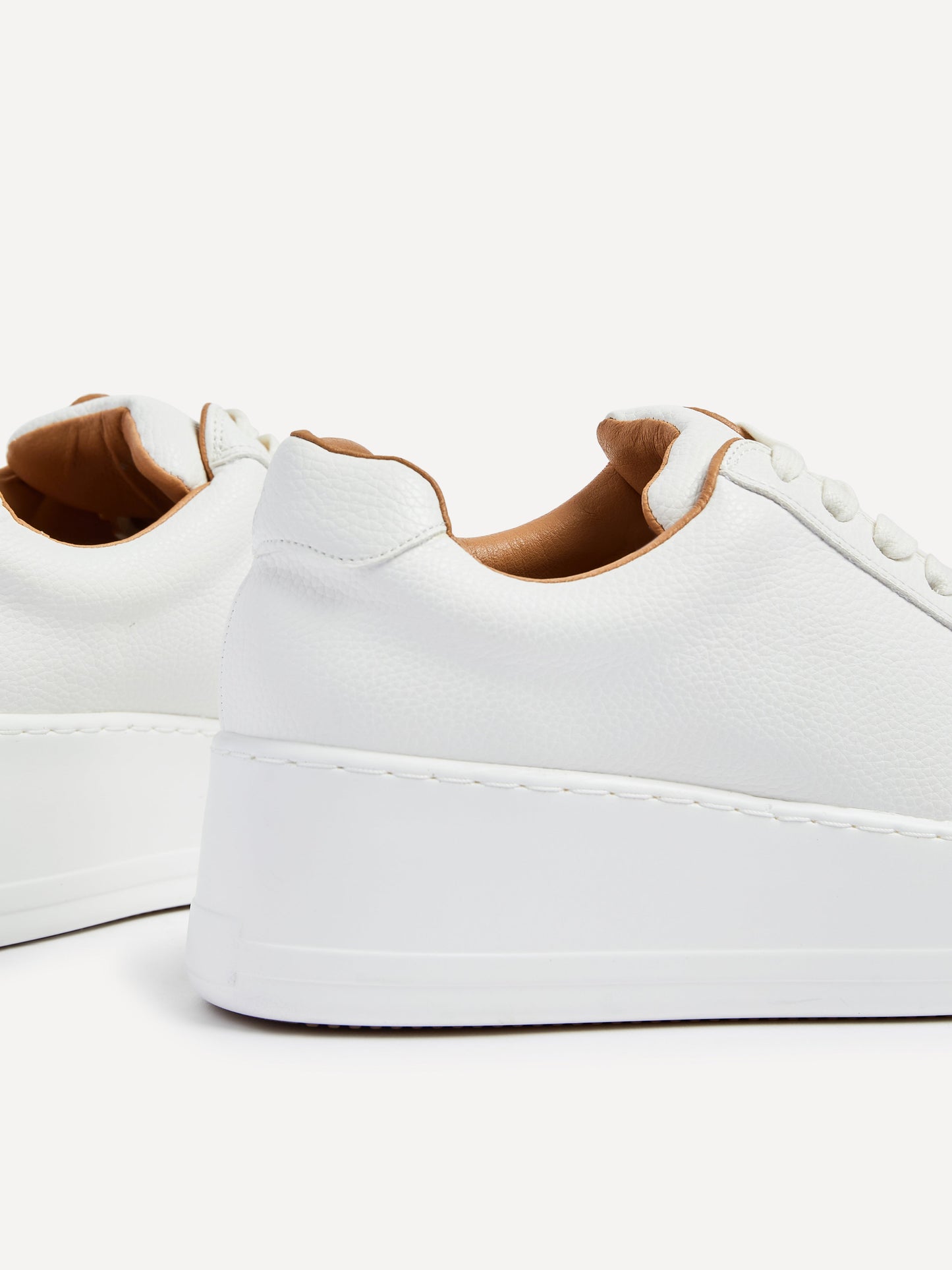 Twyla White Faux Leather Trainers
