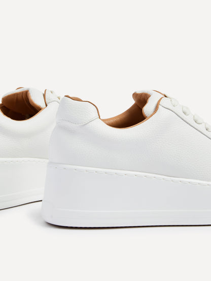 Twyla White Faux Leather Trainers