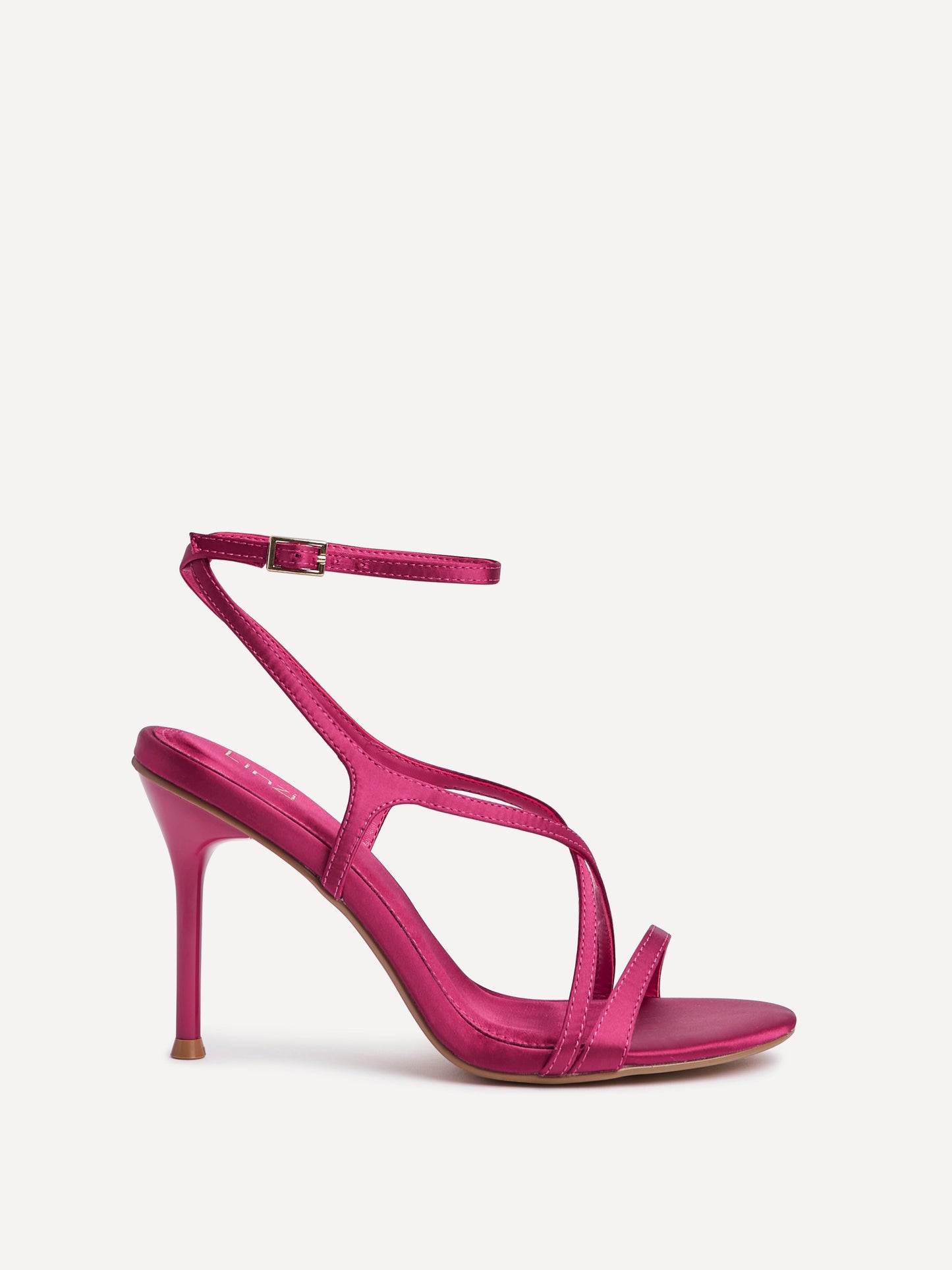 Taliya Fuchsia Satin Strappy Stiletto Heels