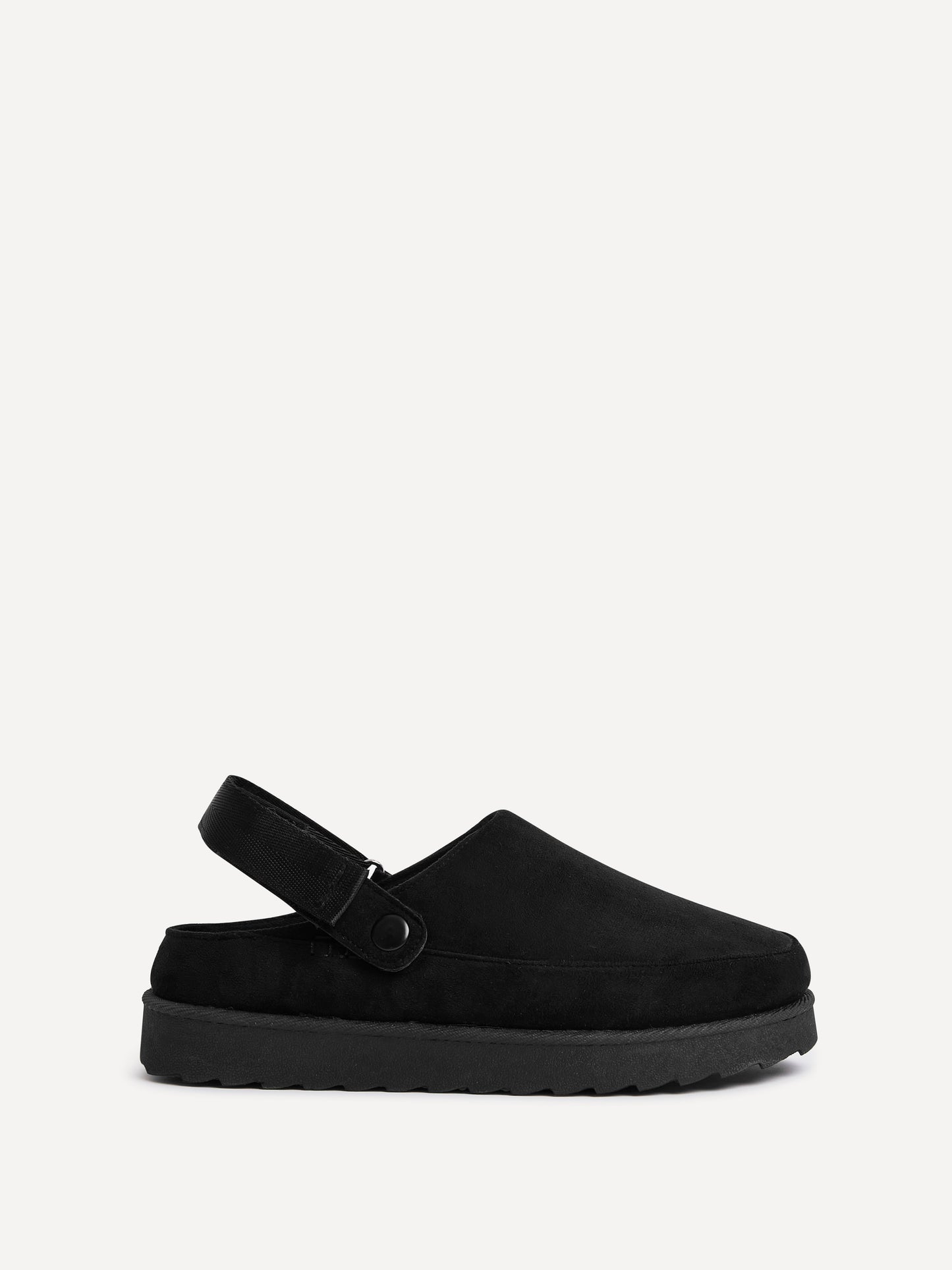Teddy Black Faux Fur Clogs
