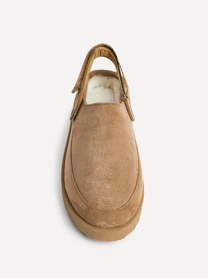 Teddy Chestnut Faux Fur Clogs