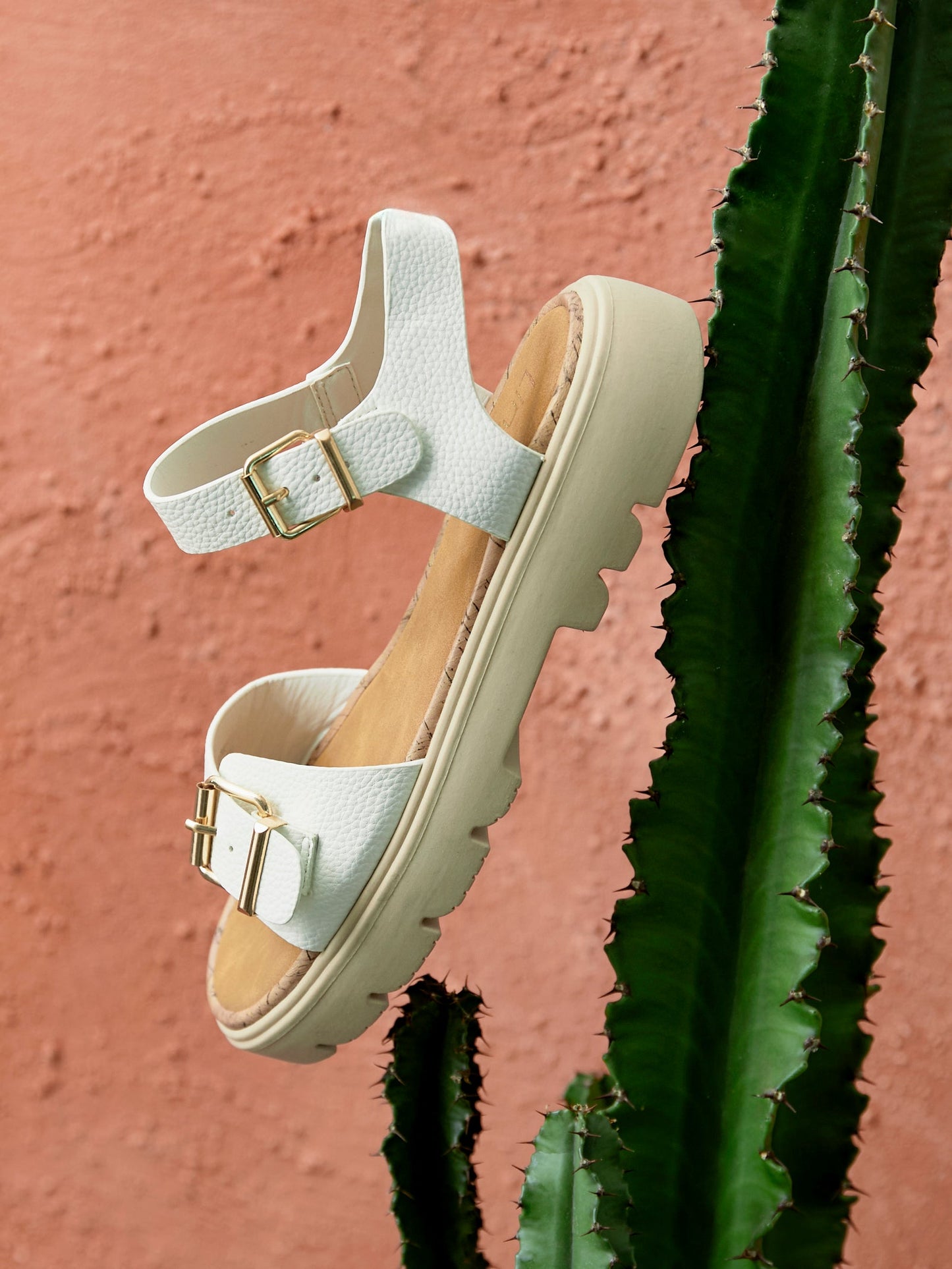 Comet White Chunky Sandals