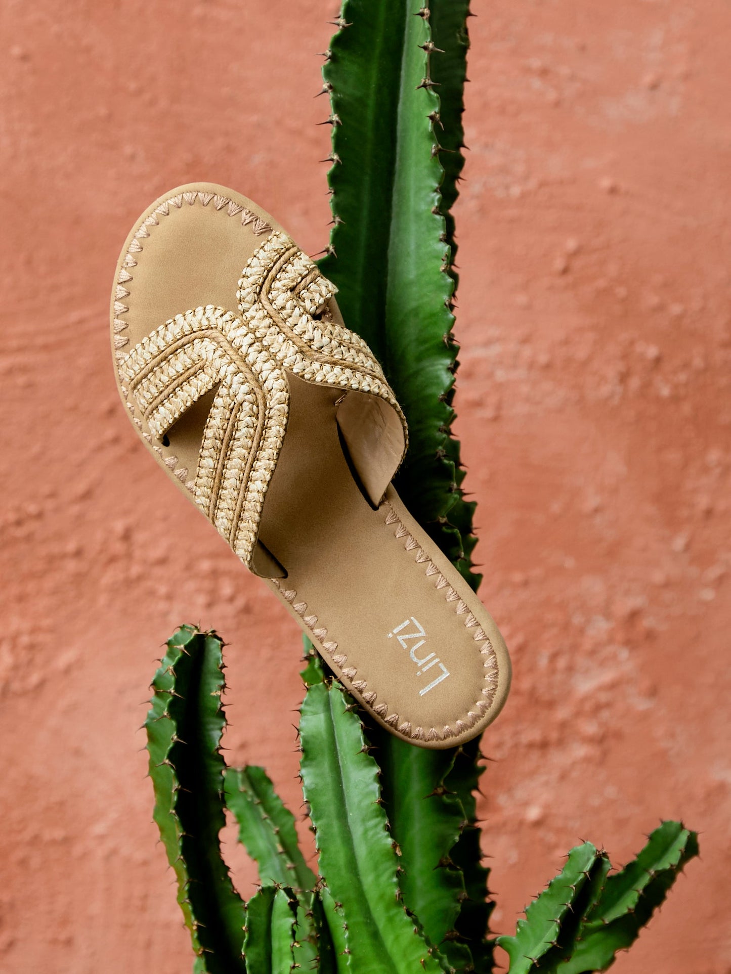 Solar Nude Flat Slider Sandals