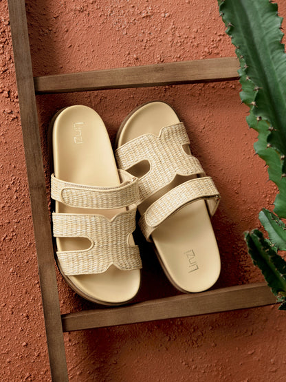 Avena Natural Flat Sandals