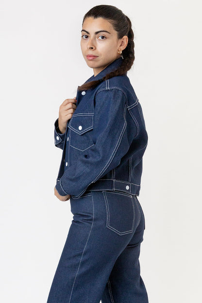 RDNW03 - Raw Indigo Cropped Denim Jacket