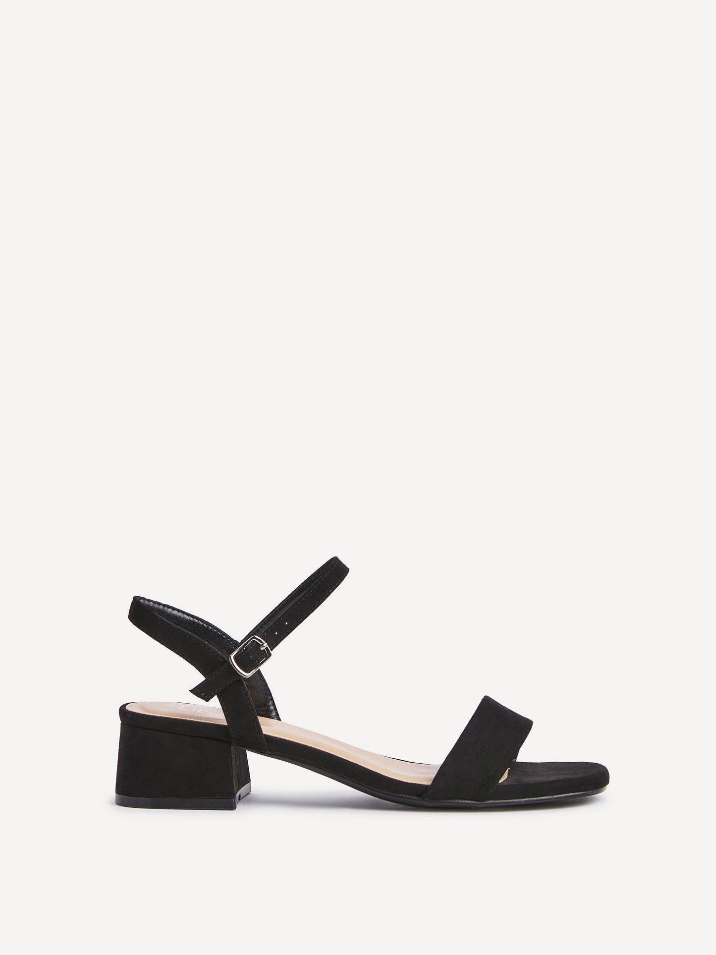 Tillie Black Faux Suede Low Heels