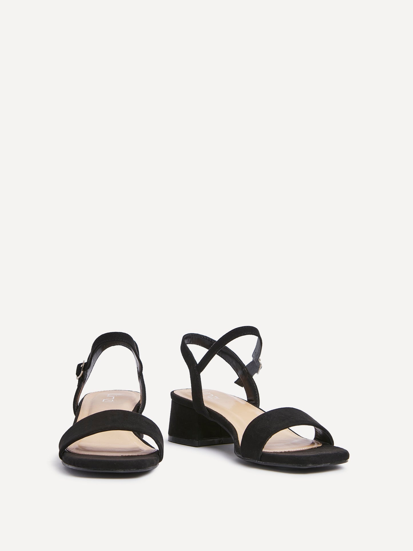 Tillie Black Faux Suede Low Heels