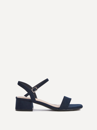 Tillie Navy Faux Suede Low Heels