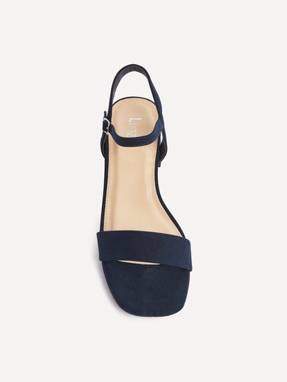 Tillie Navy Faux Suede Low Heels