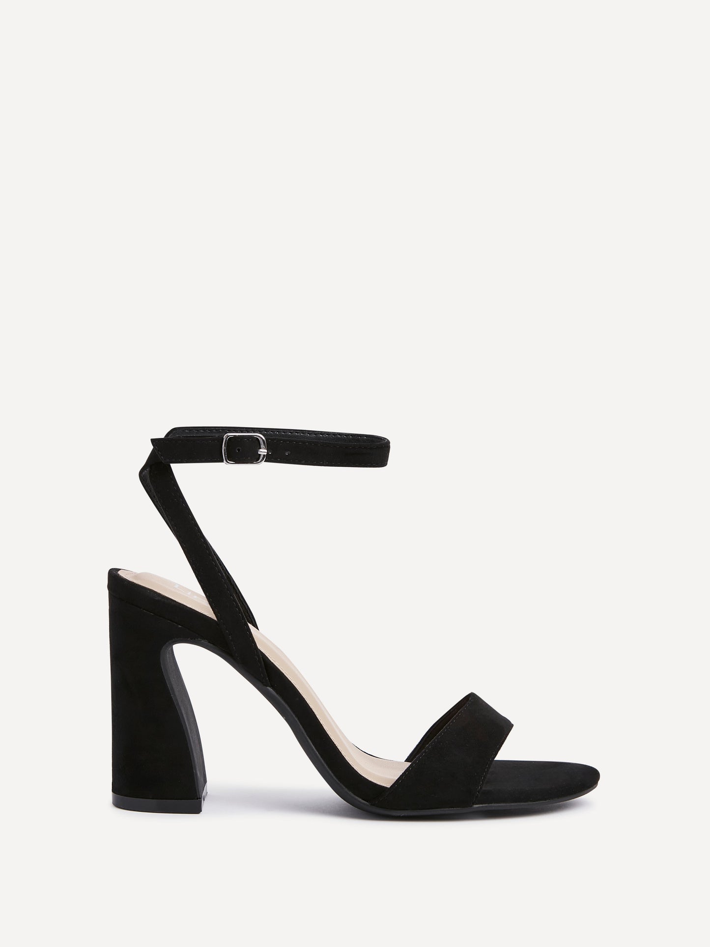 Trance Black Faux Suede Block Heels