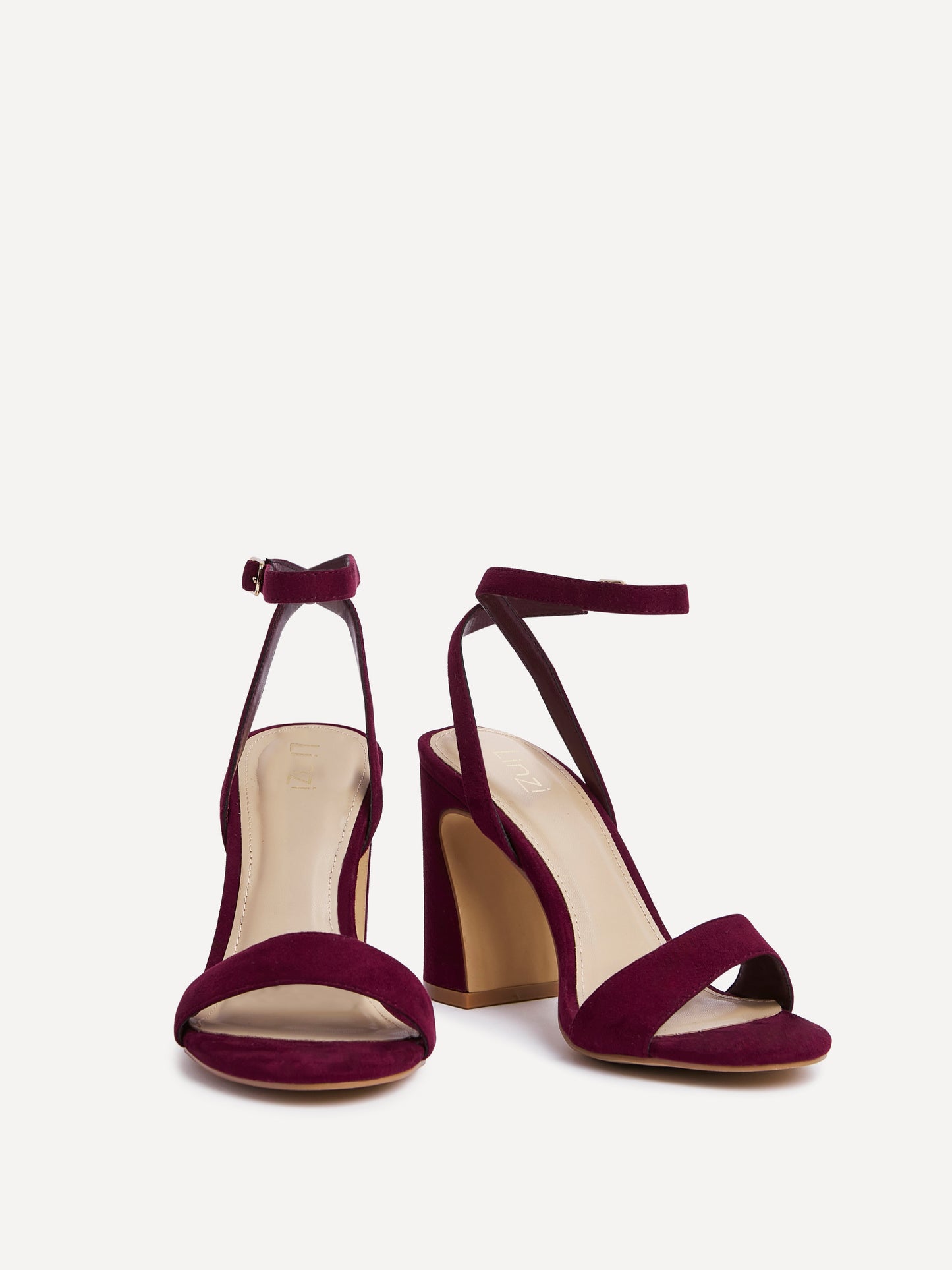 Trance Burgundy Faux Suede Block Heels