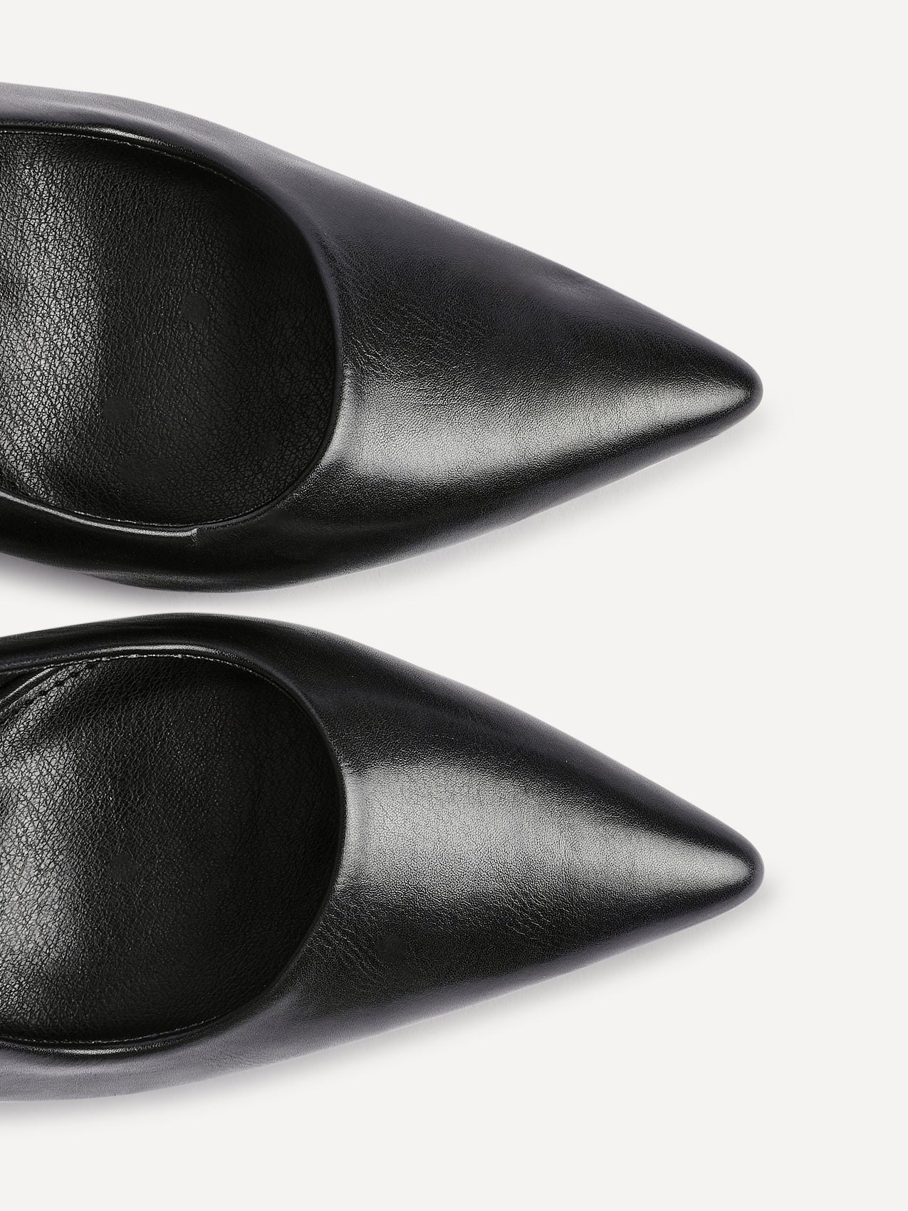Una Black Lycra Sling Back Court Heels