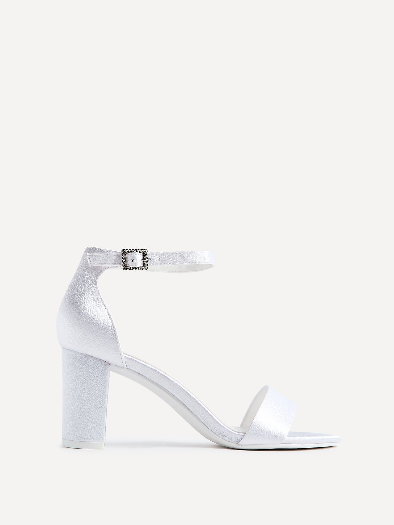 Unite Bridal Ivory Satin Heeled Sandals