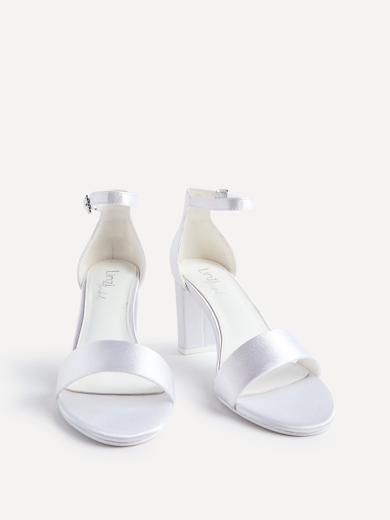 Unite Bridal Ivory Satin Heeled Sandals