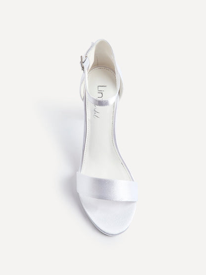 Unite Bridal Ivory Satin Heeled Sandals