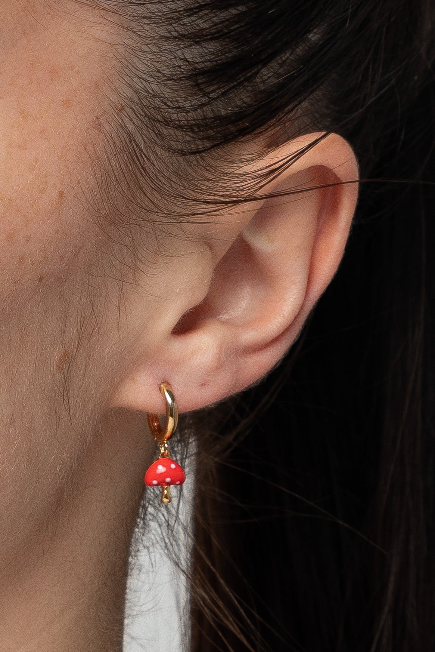JWL315 - Mushroom Huggie Earrings