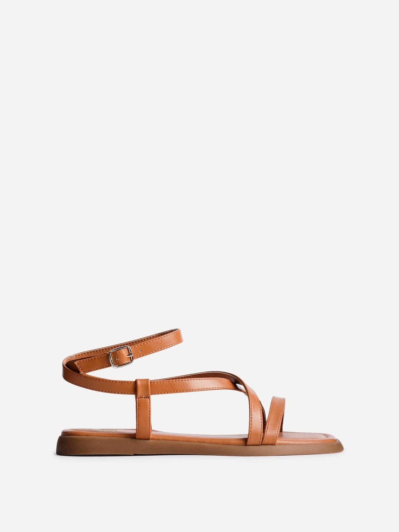 Valor Tan Strappy Flat Sandals