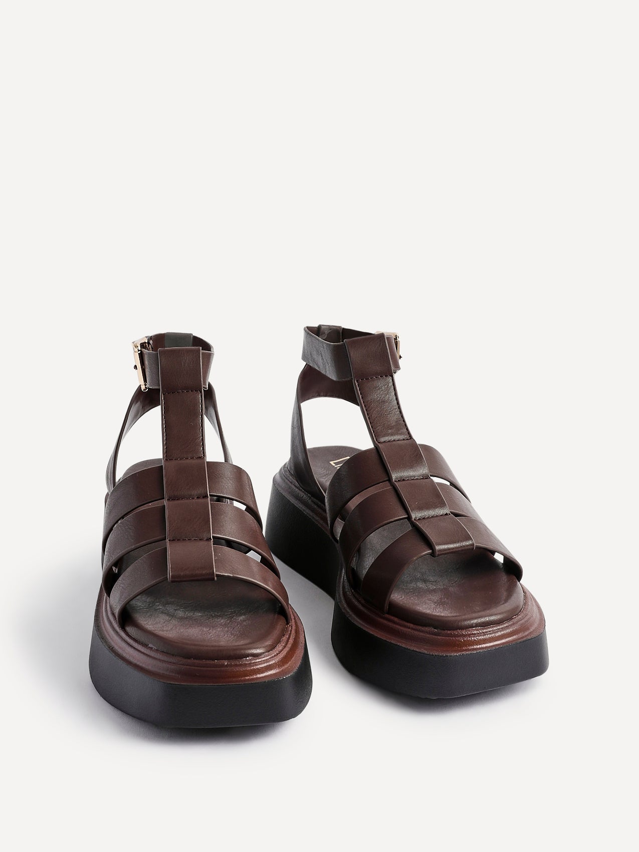 Vault Brown Gladiator Flatform Sandals