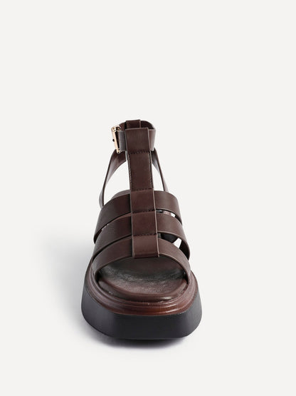 Vault Brown Gladiator Flatform Sandals