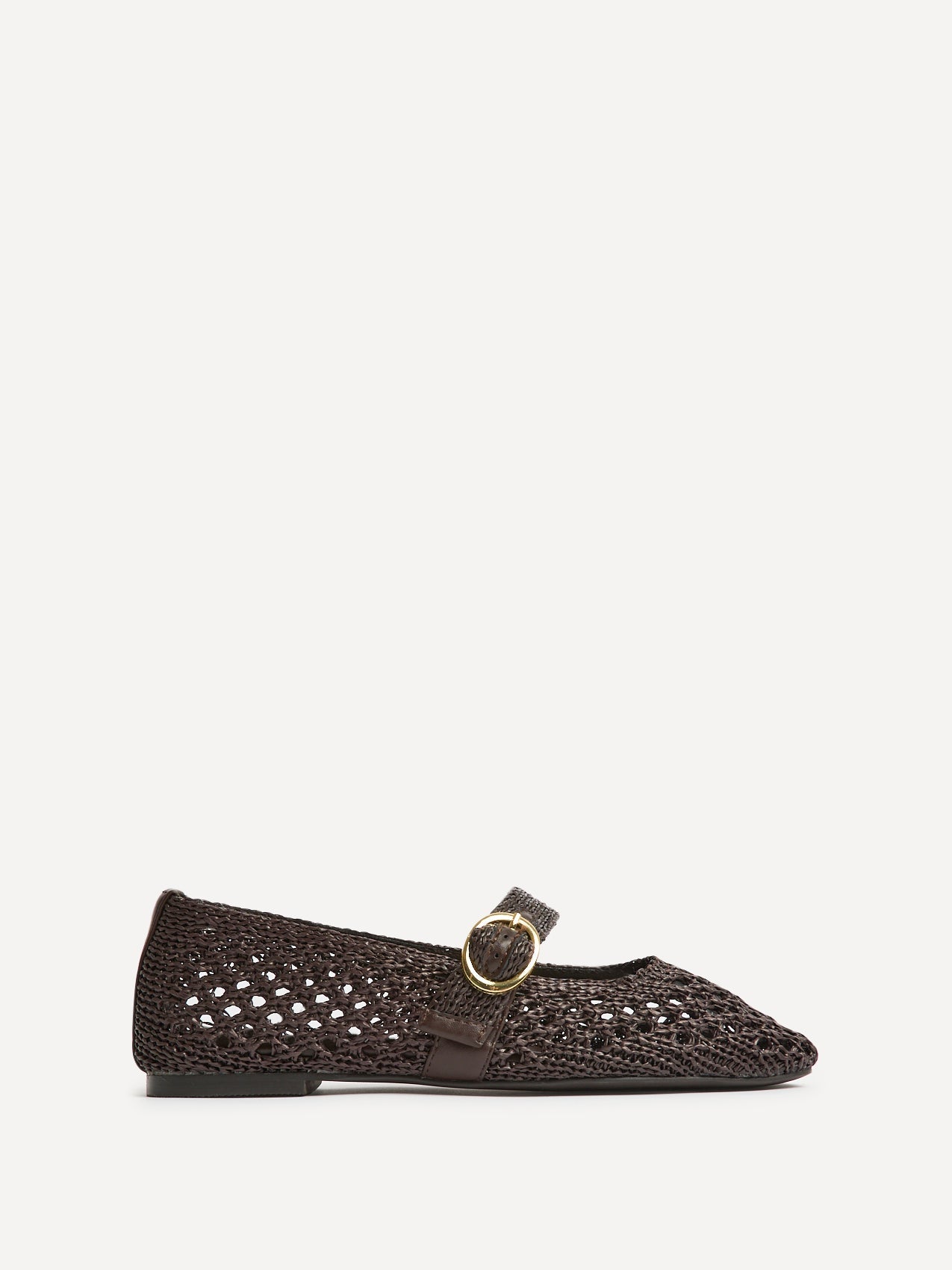 Verona Brown Handwoven Mary Jane Pumps