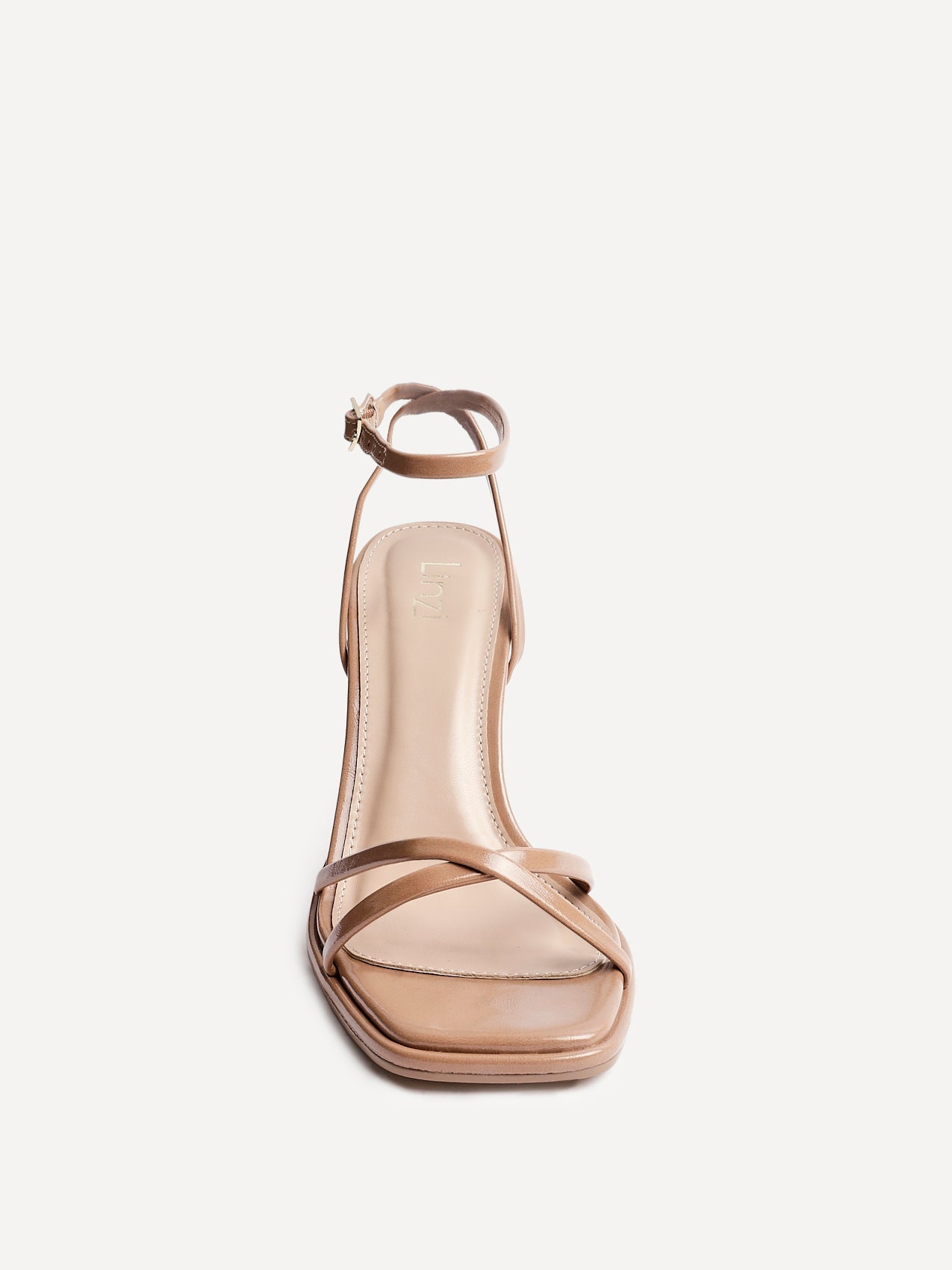 Verve Tan Faux Leather Crossover Stiletto Heel