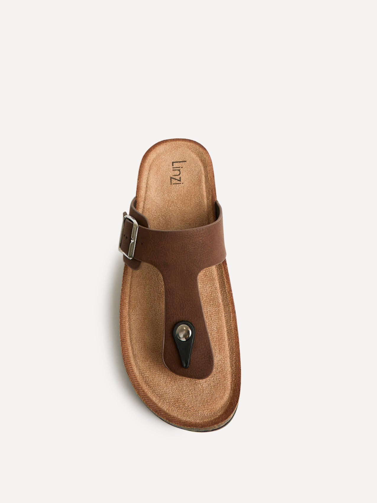 View Brown Soft Footbed Flat Sandals