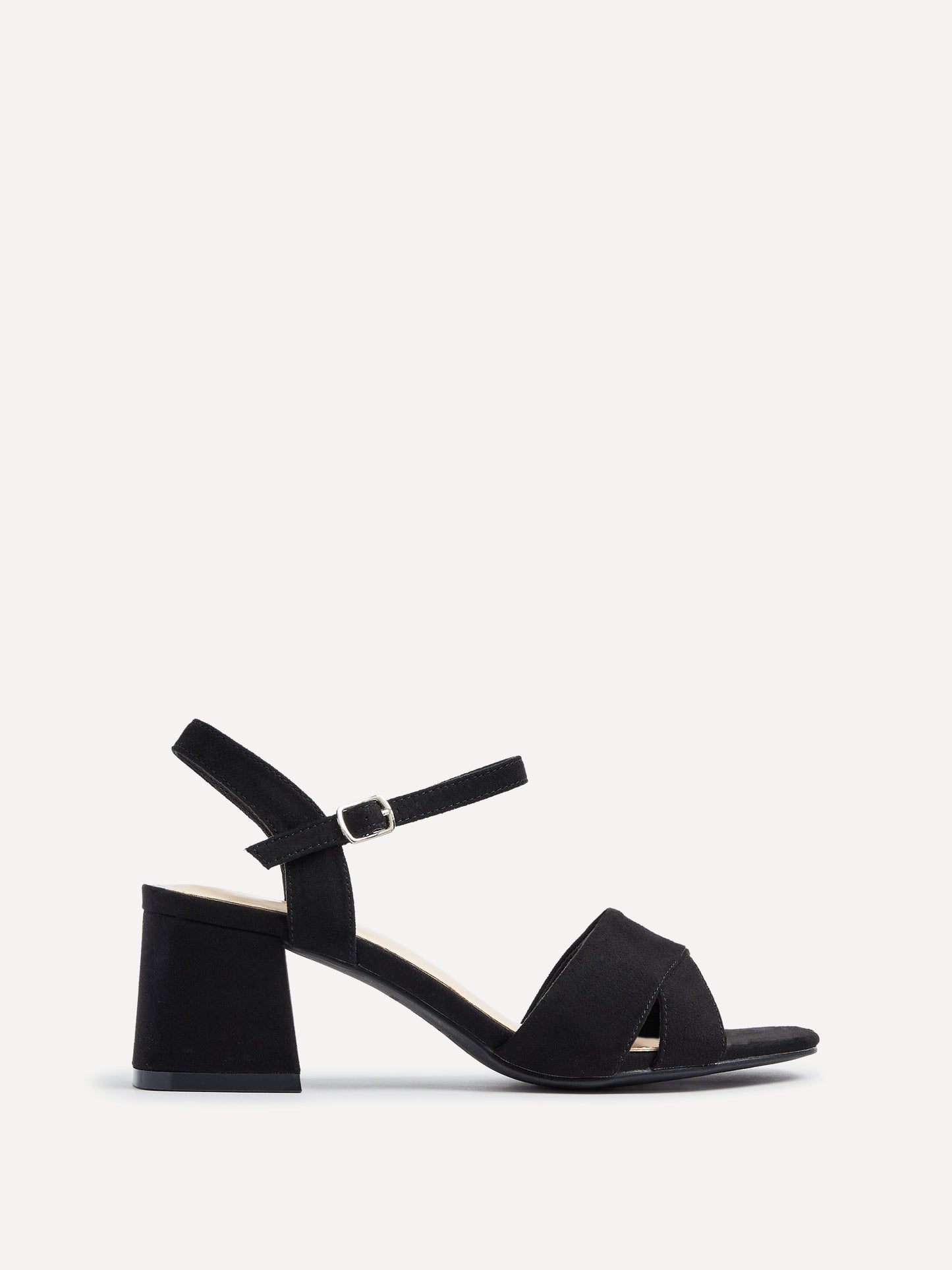 Vivian Wide Fit Black Block Heel Sandals