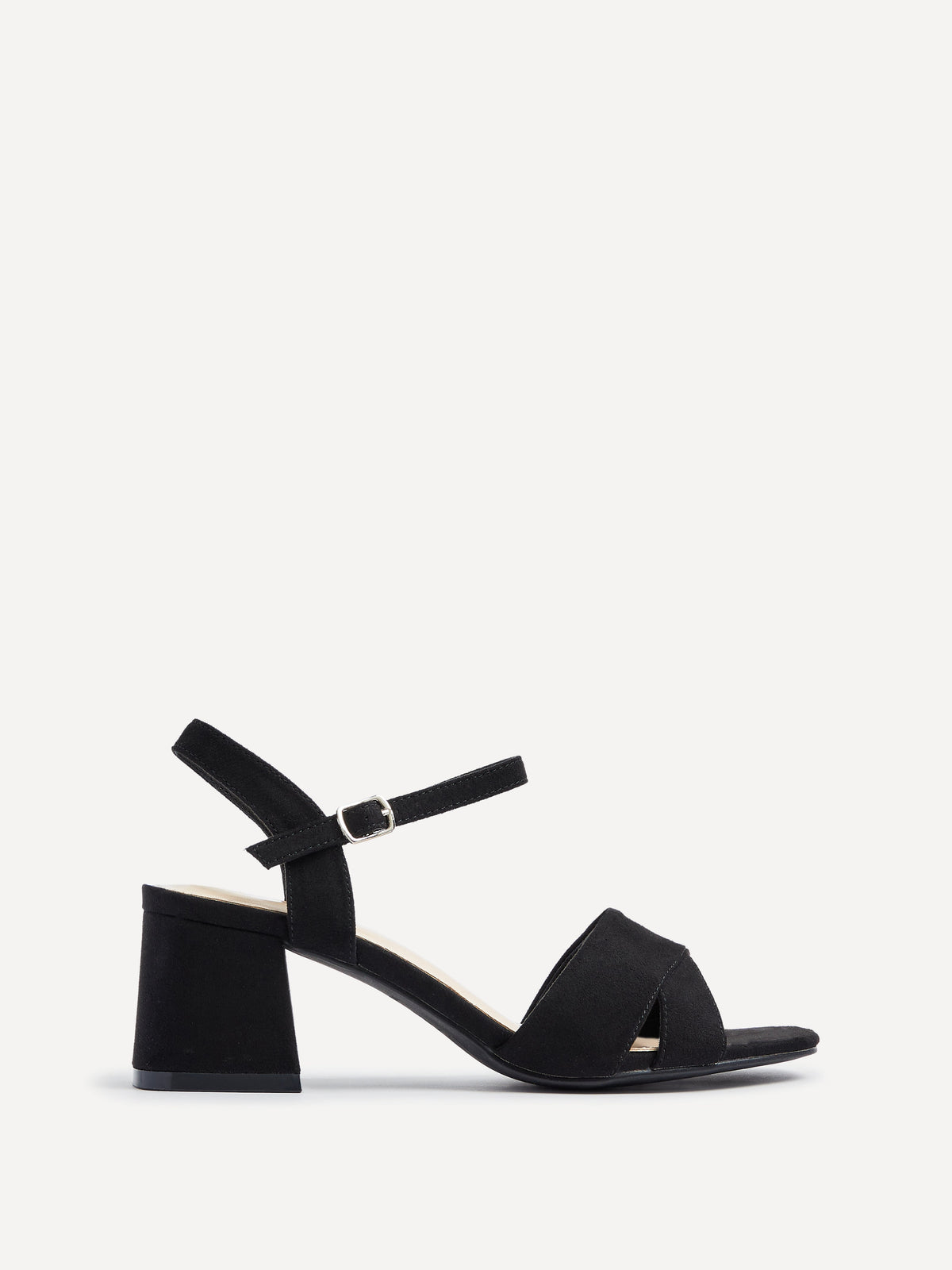 Vivian Wide Fit Black Block Heel Sandals