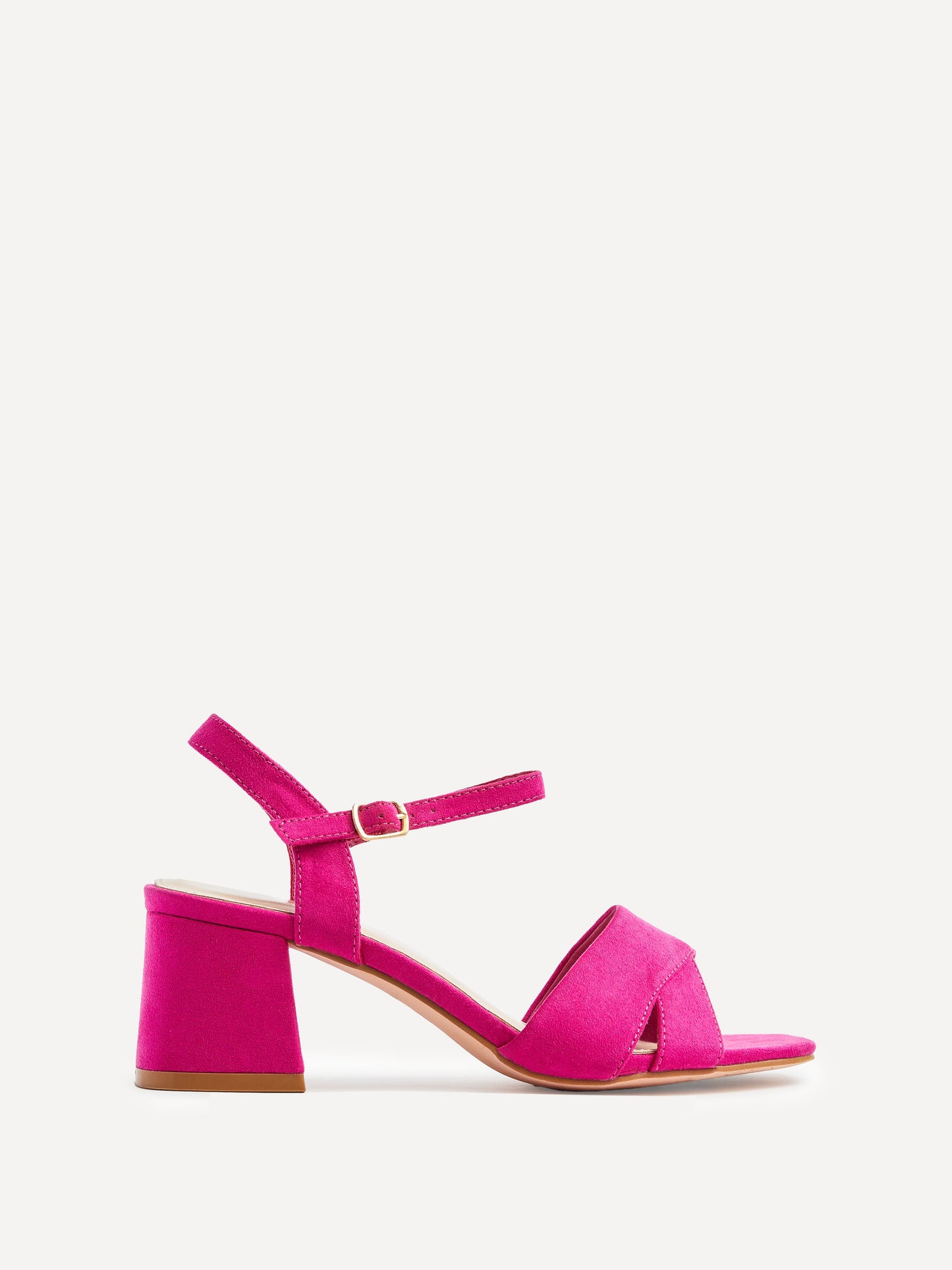 Vivian Wide Fit Pink Block Heel Sandals