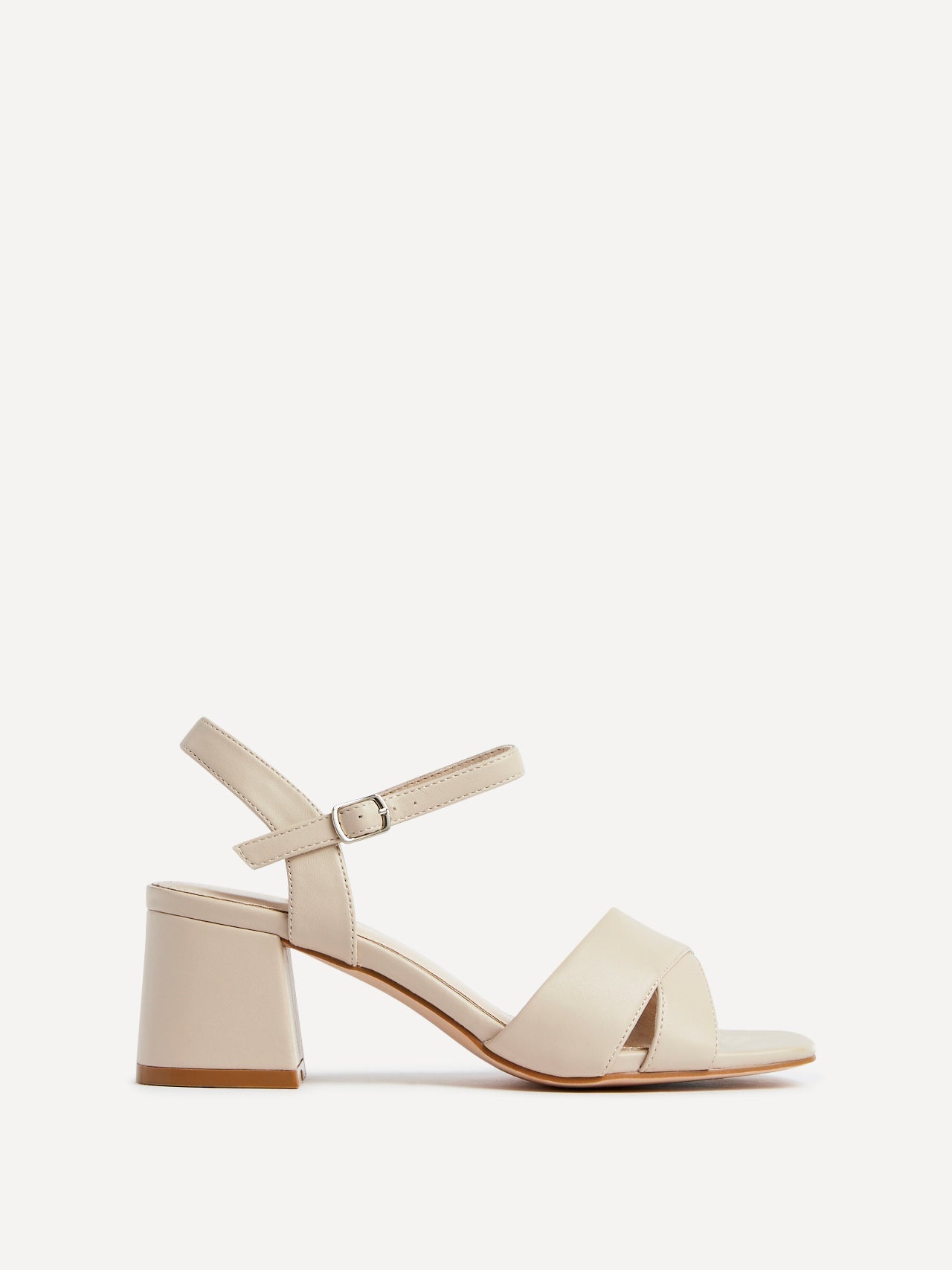 Vivian Wide Fit Nude Block Heel Sandals