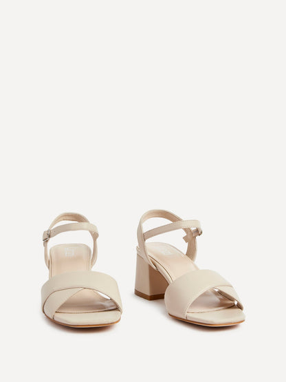 Vivian Wide Fit Nude Block Heel Sandals