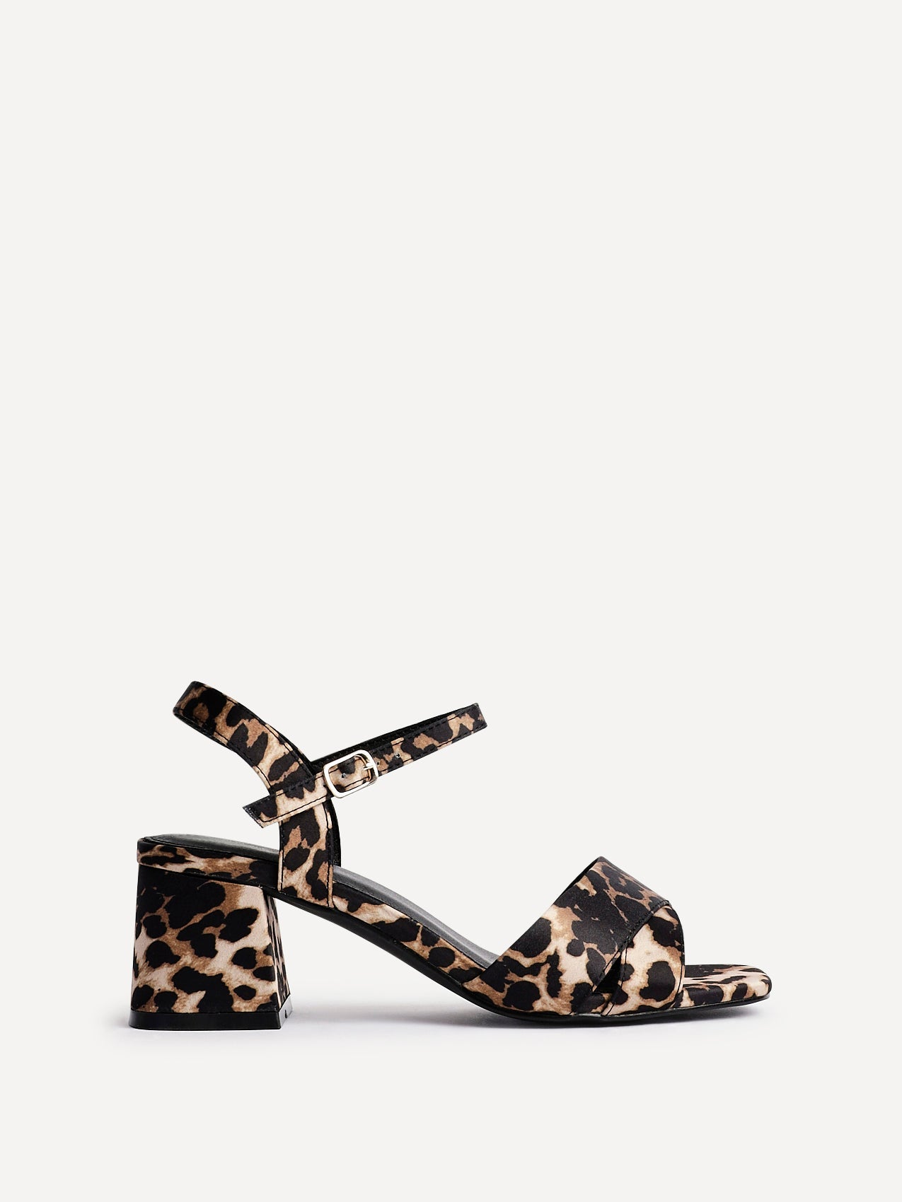 Vivian Wide Fit Leopard Block Heel Sandals