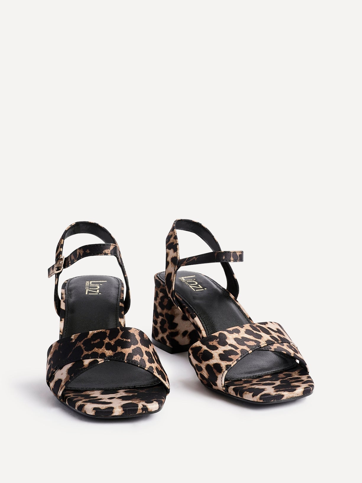Vivian Wide Fit Leopard Block Heel Sandals