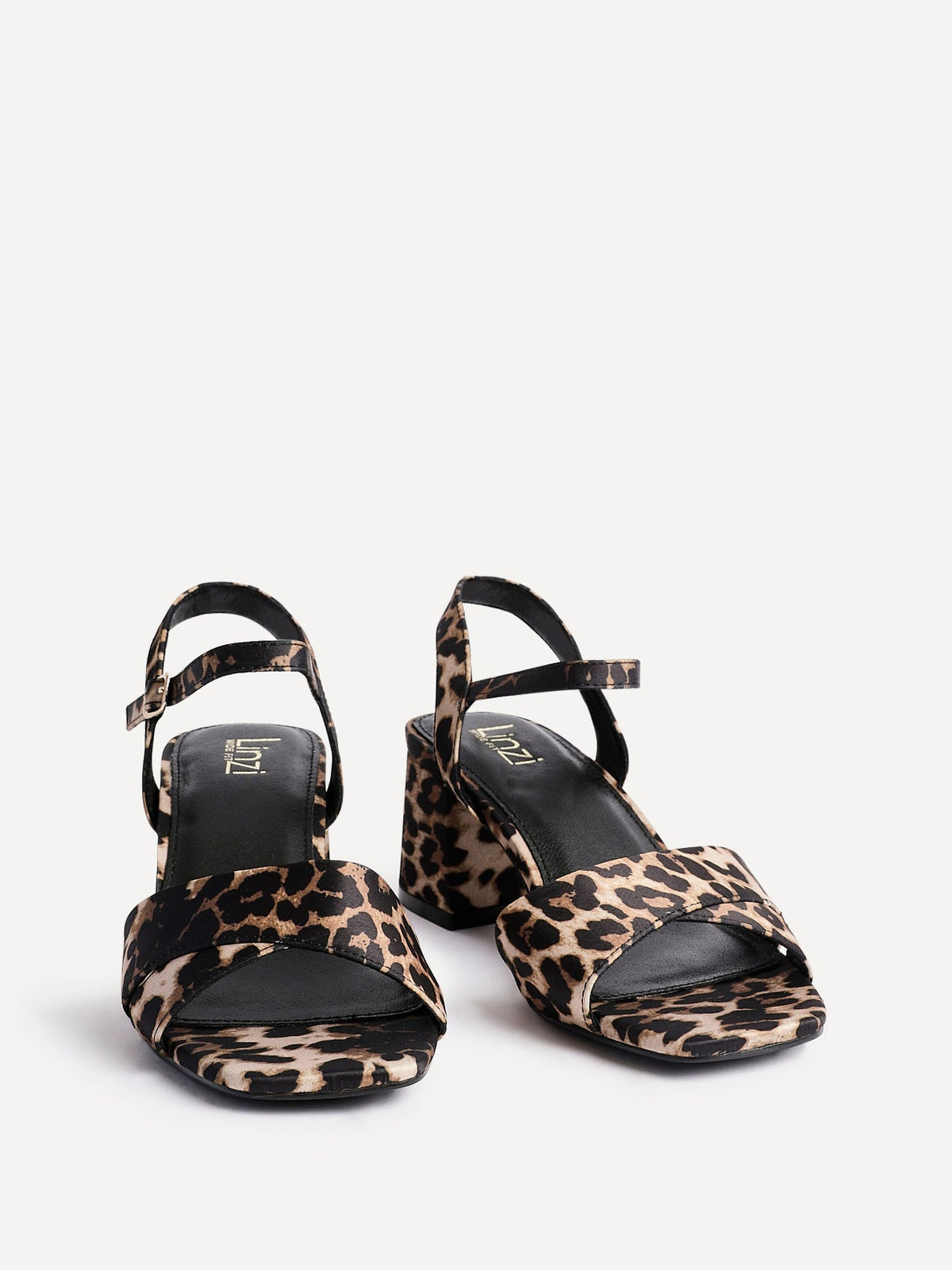 Vivian Wide Fit Leopard Block Heel Sandals