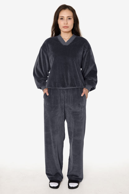VLR445GD - Garment Dye Velour Open Bottom Sweatpants