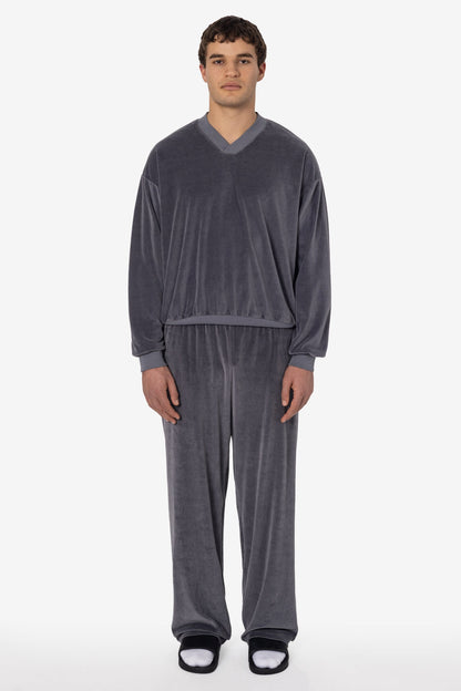 VLR56GD - Garment Dye Velour V-neck Sweatshirt